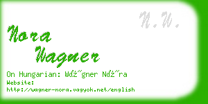 nora wagner business card